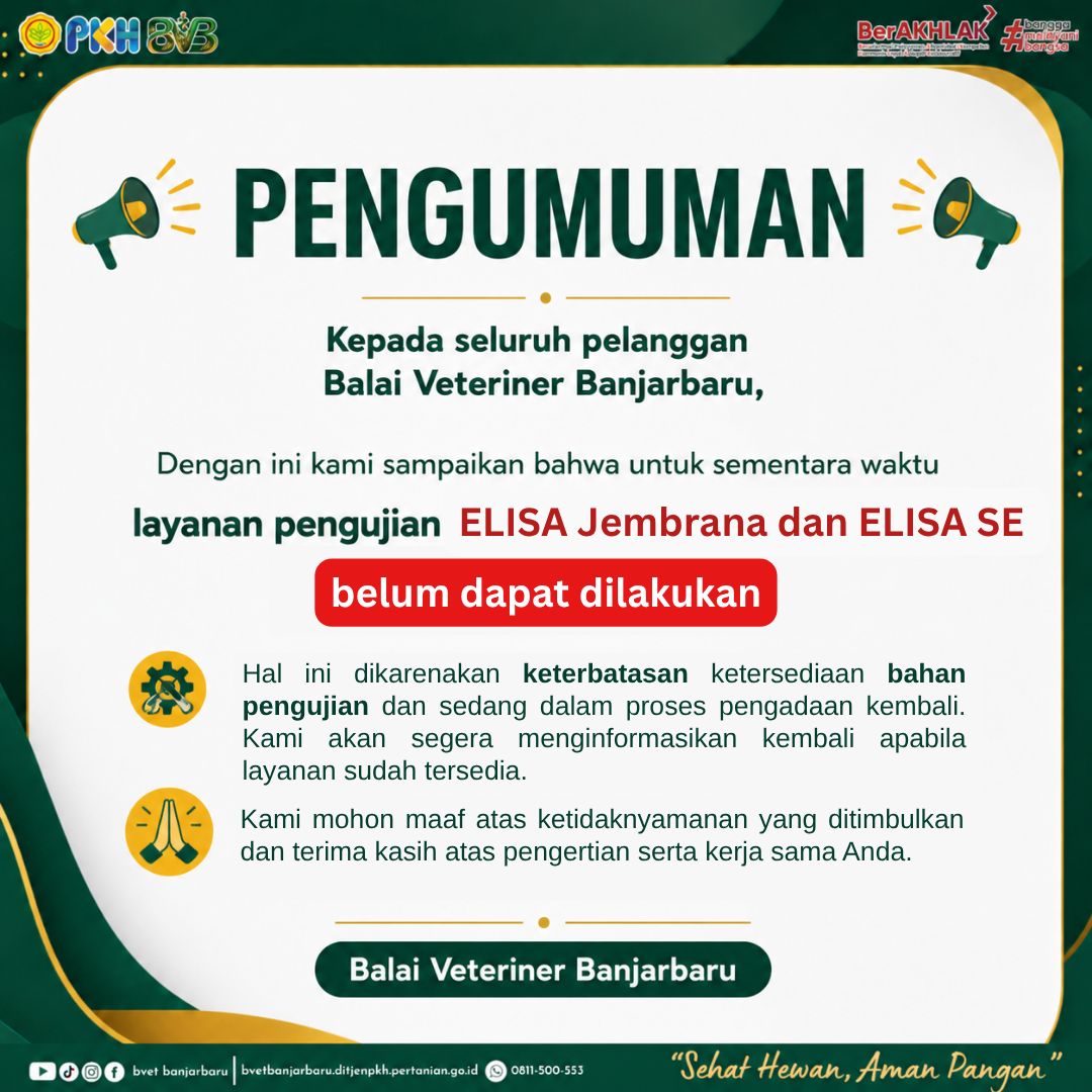 Pengujian Elisa Jembrana dan Elisa SE