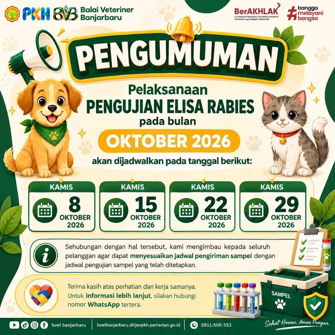 Pengujian Elisa Rabies Oktober 2026